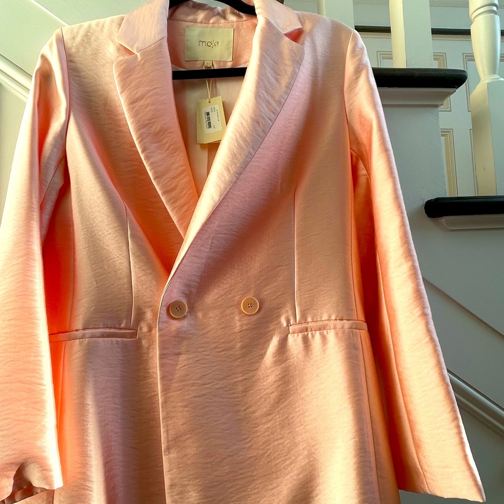 Maje Pink Silk Blazer! New with tags! Size 38